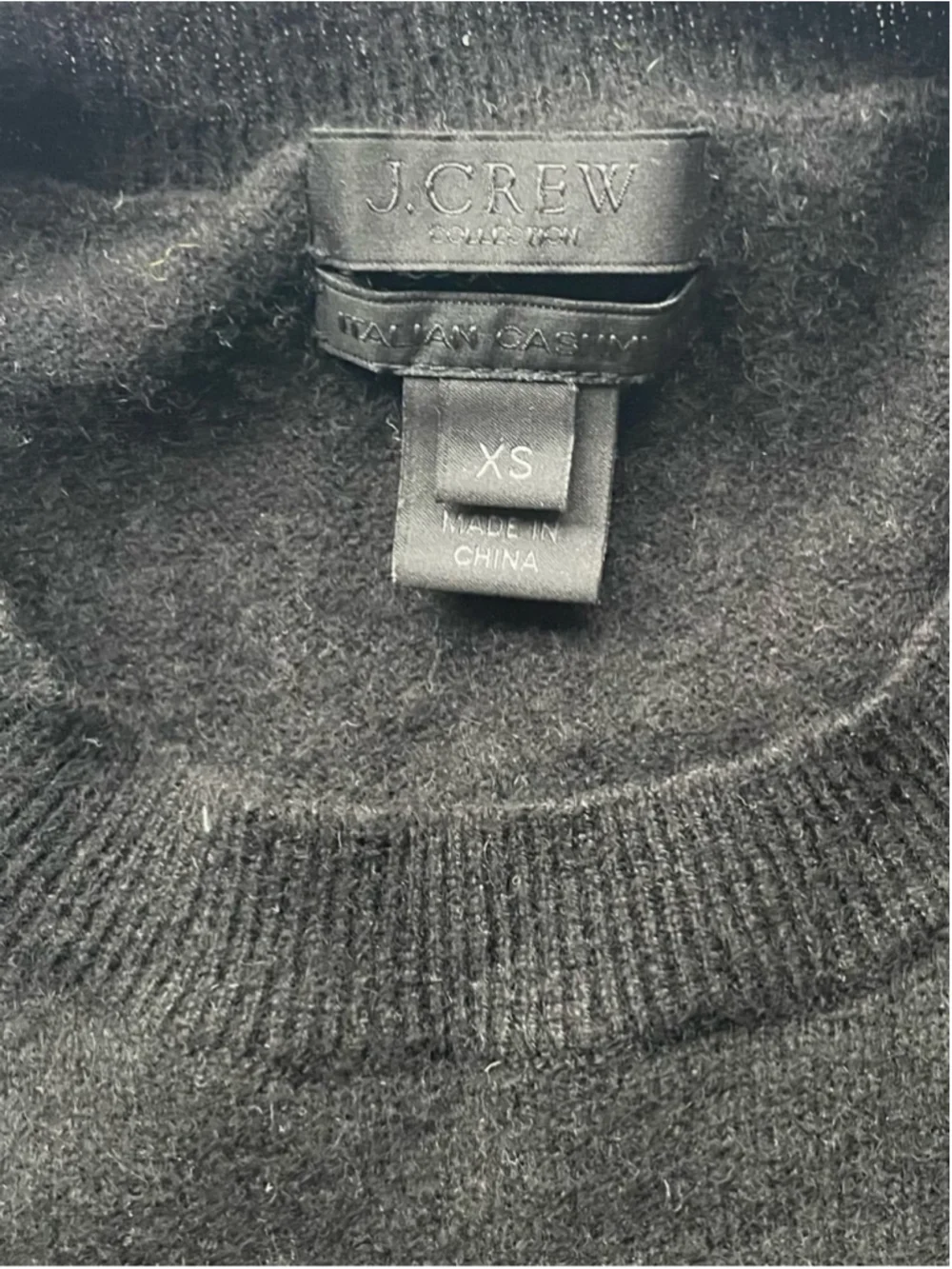 J. Crew Black Cashmere Sweater - Classic Crewneck